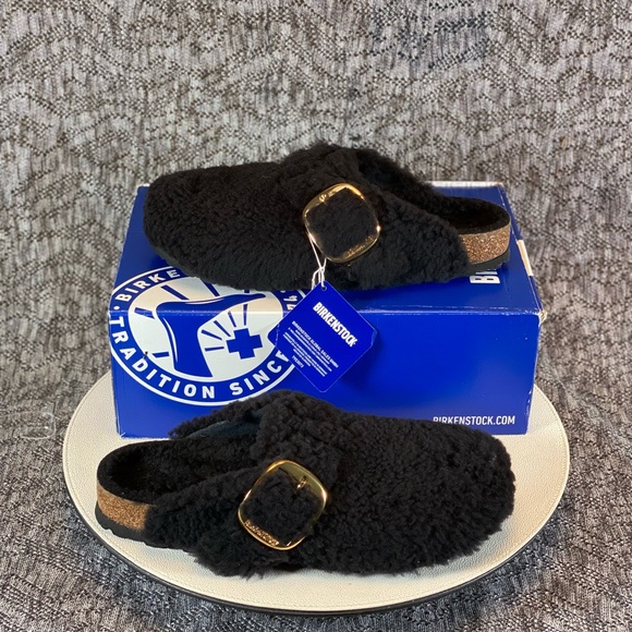 Birkenstock Boston Big Buckle Shearling Teddy Clog size 41